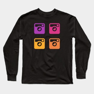 Insta Sunset Cameras Long Sleeve T-Shirt